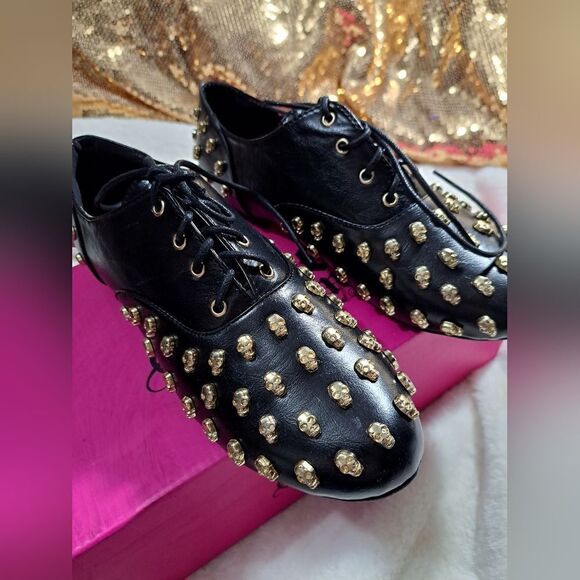 NIB Abbey Dawn Tough Crowd Oxford BLACK - Picture 4 of 9